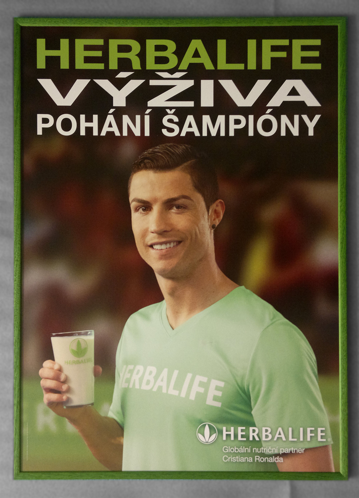 Herbalife Ronaldo plakát v rámu