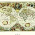 Henricus Houdius - Antique Map of the World