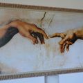 Michelangelo - Creatione di Adamo / rám