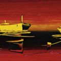 Irene Celic - Tre barche nel rosso II