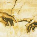 Michelangelo - Stvoření Adama (detail)